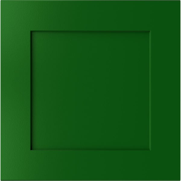 Ekena Millwork 12"W x 12"H True Fit PVC Flat Panel Shutters Sample, Viridian Green SAMPLE-TFPFPHG - main